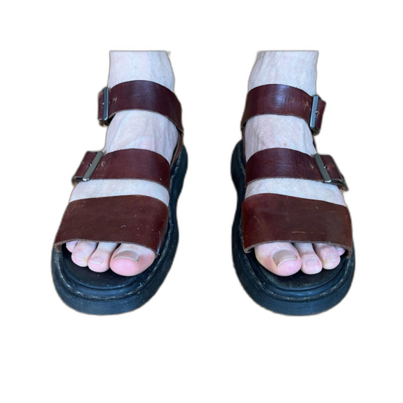 Dr. Martens Brown Gryphon Brando Strap Gladiator Sandals Shoes Women's Size 11 - Picture 1 of 10